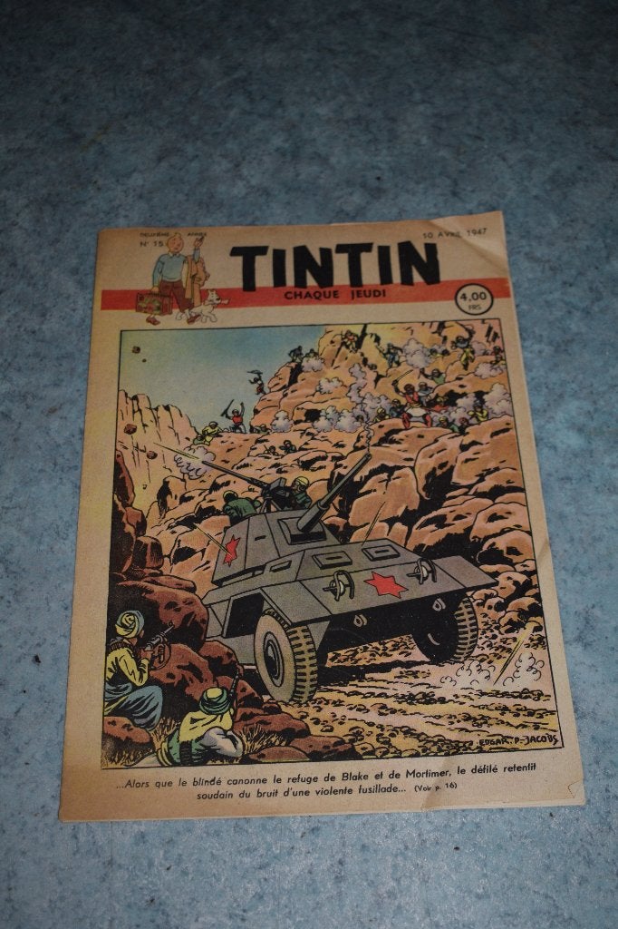 Kuifje 1947 N 15 strip stripboek, Eén stripboek, Ophalen of Verzenden, Gelezen