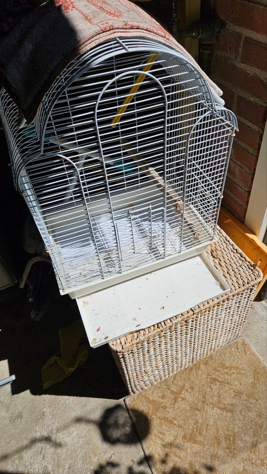 vogelkooi, Ophalen, Gebruikt, Metaal, Vogelkooi