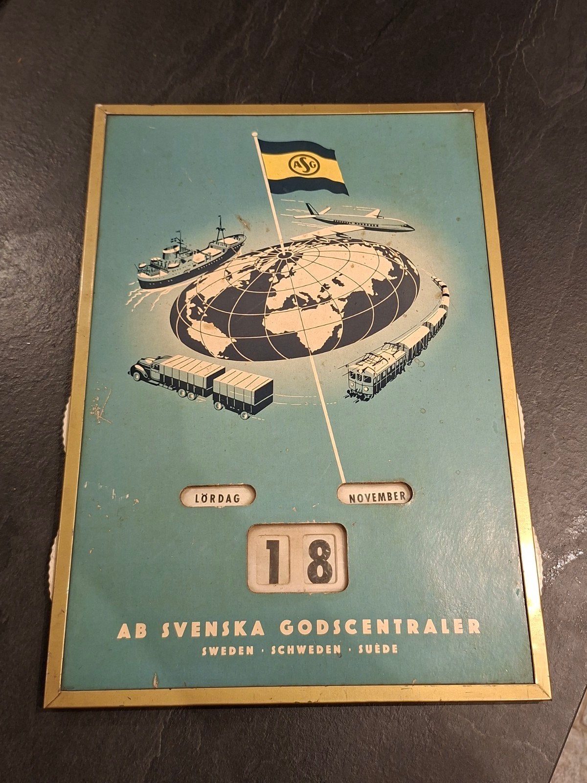 ASG eeuwige kalender uit de jaren 60/70, Ophalen of Verzenden, Gebruikt