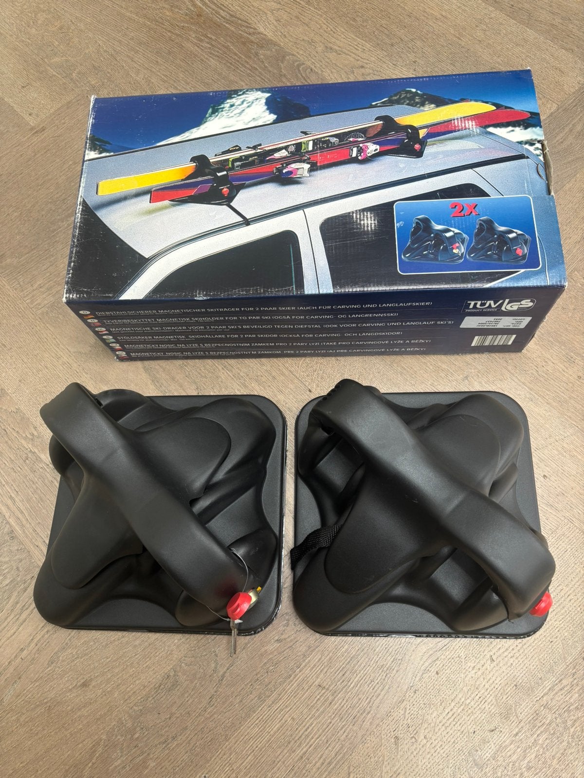 Skidragers magnetisch voor 2 paar, Auto diversen, Dakdragers, Ophalen of Verzenden, Zo goed als nieuw