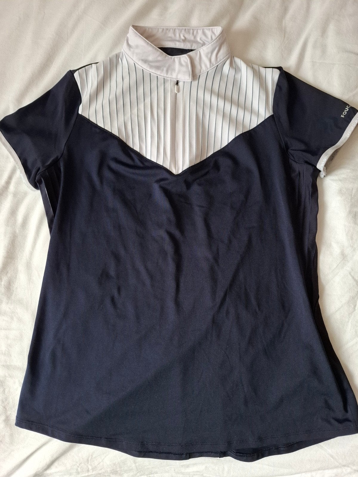 donker blauw paardrijshirt maat S decathlon, Dieren en Toebehoren, Blauw, Gebruikt, Ophalen of Verzenden, Dames