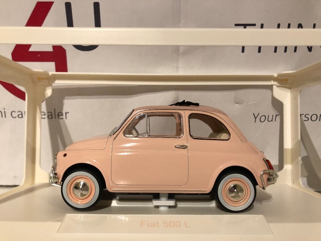 Norev 1:18 Fiat 500 L 1968 roze met special BIRTH pack, Ophalen of Verzenden, Nieuw, Auto, Norev