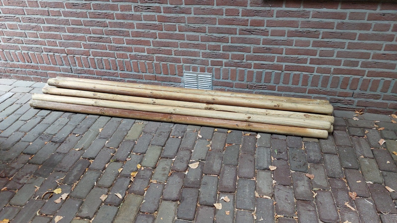 Ronde geinpregneerde tuinpalen Ø 6 cm, Ophalen, Minder dan 180 cm, Palen