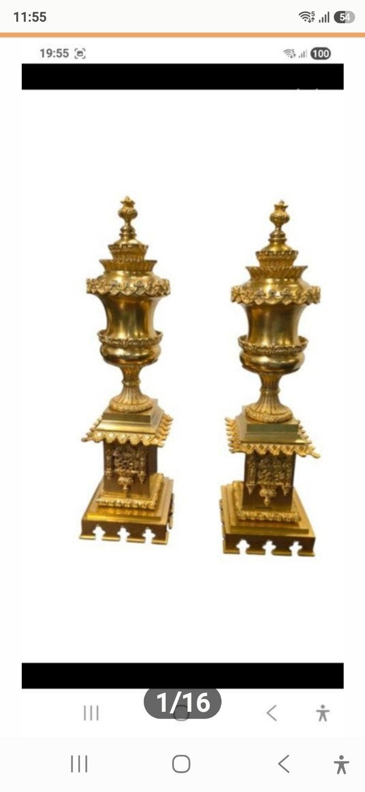 2 vroeg empire brons vergulde castollettes