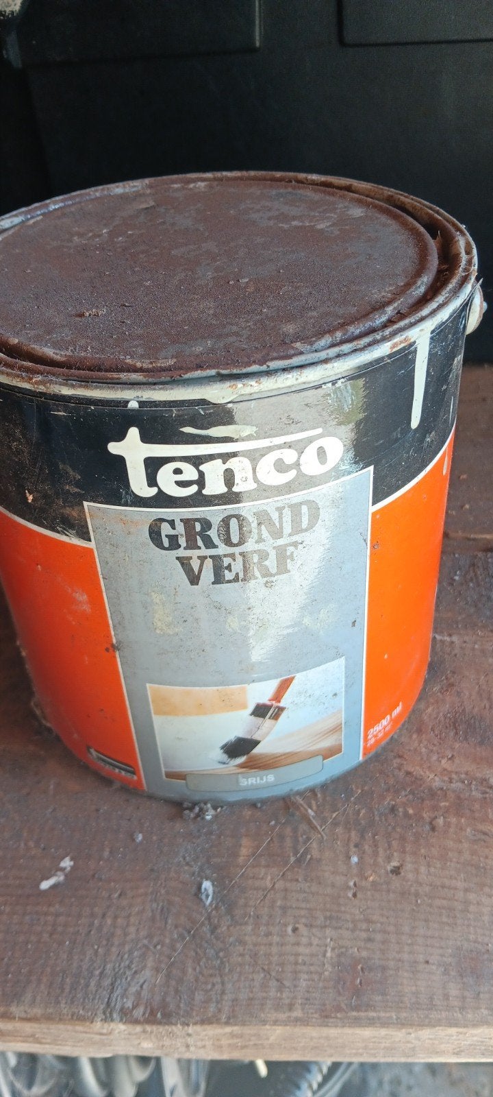 Gratis Tenco Grondverf - 2500 ml, Ophalen, Gebruikt, Verf, Grijs
