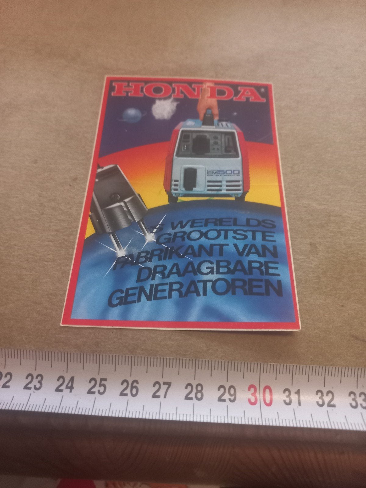 Vintage Honda EM500 Draagbare Generatoren Sticker, Ophalen of Verzenden, Zo goed als nieuw