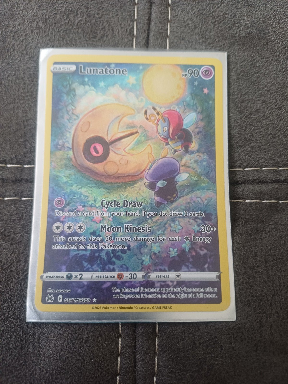 Lunatone Pokémon Kaart (069/166) - Zo goed als nieuw, Ophalen of Verzenden, Zo goed als nieuw, Losse kaart