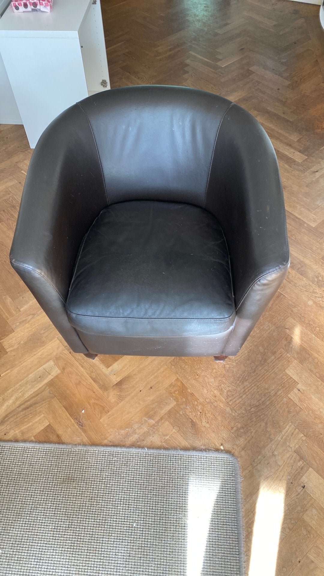 2 leren stoelen van Riviera maison GRATIS, Minder dan 50 cm, Gebruikt, Ophalen of Verzenden, Leer