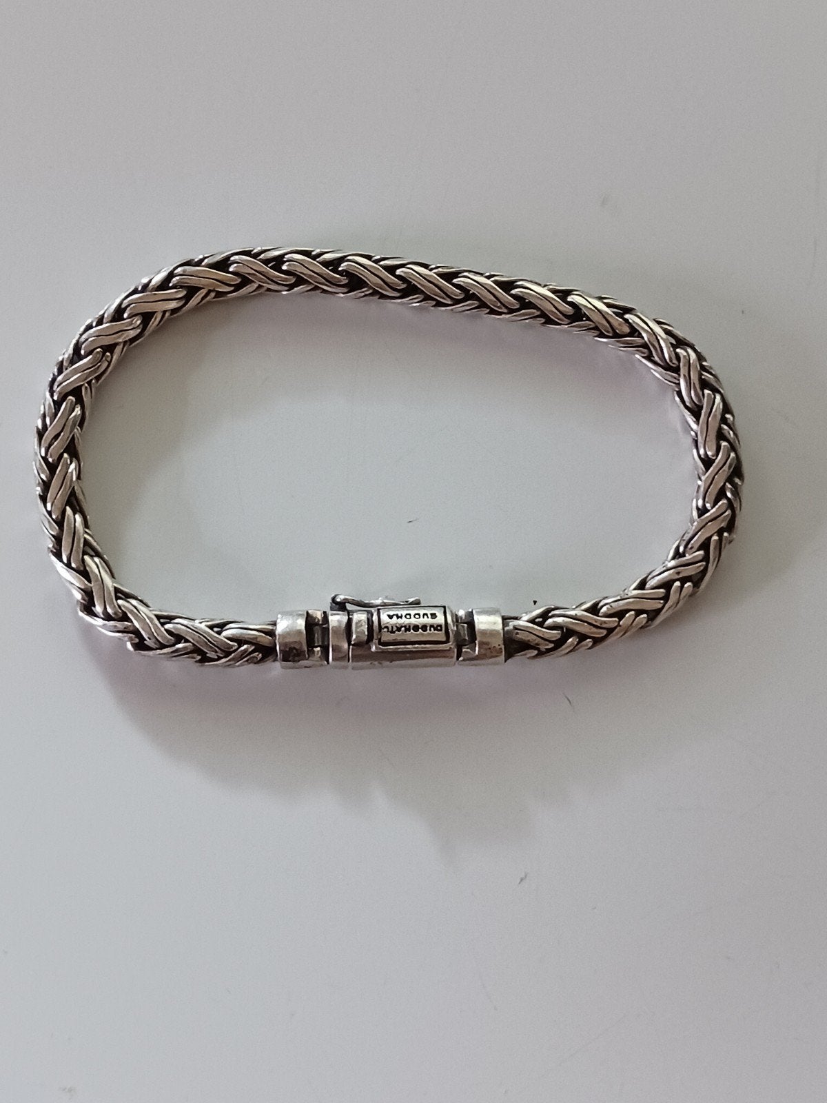 Zilveren Buddha to Buddha armband en ring, Ophalen of Verzenden, Zo goed als nieuw, Zilver, Zilver