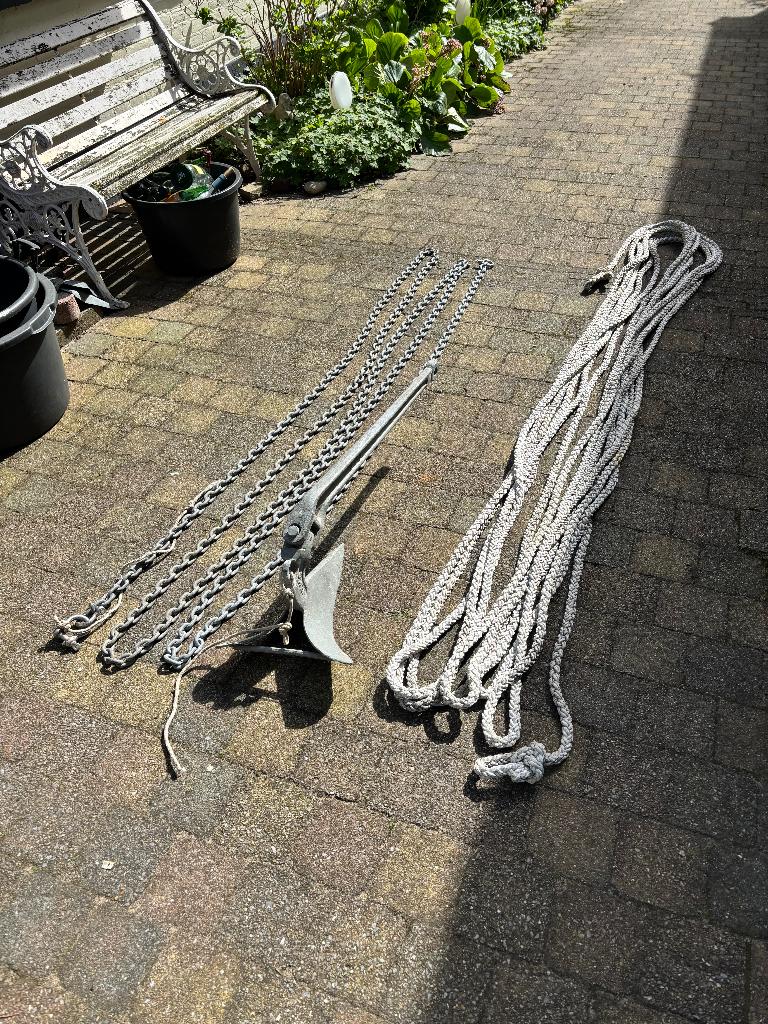 Ploegschaaranker 12 kg met ketting en lijn, Ophalen, Gebruikt, Overige typen