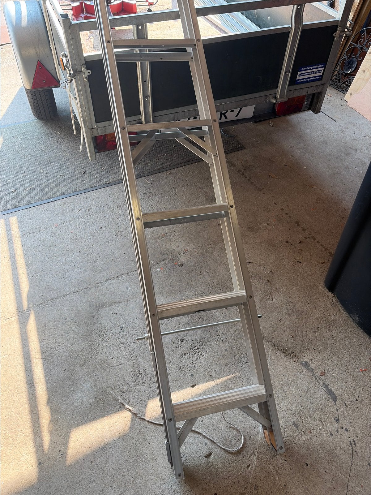 Stevige aluminium zoldertrap/vlizotrap  - 170 cm, Ophalen, Gebruikt, Ladder, Minder dan 2 meter