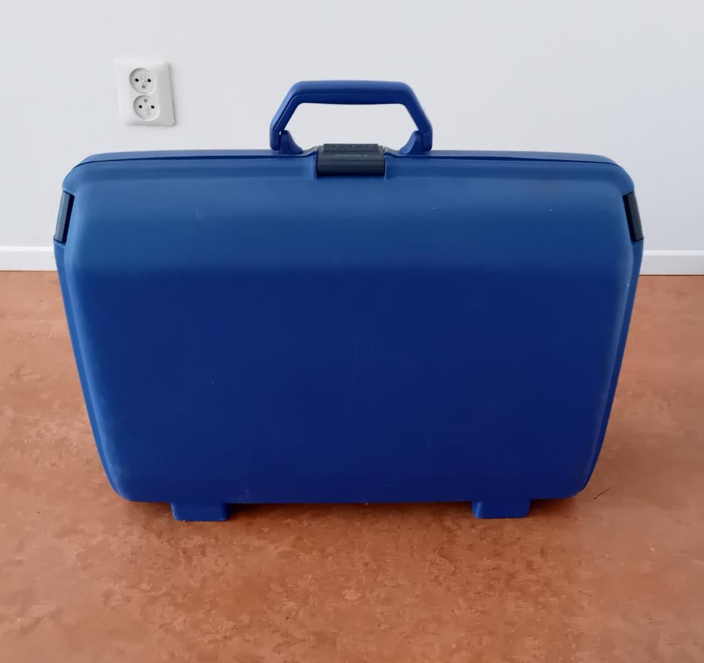 Samsonite koffer blauw, Ophalen, Gebruikt, 50 tot 60 cm, Hard kunststof