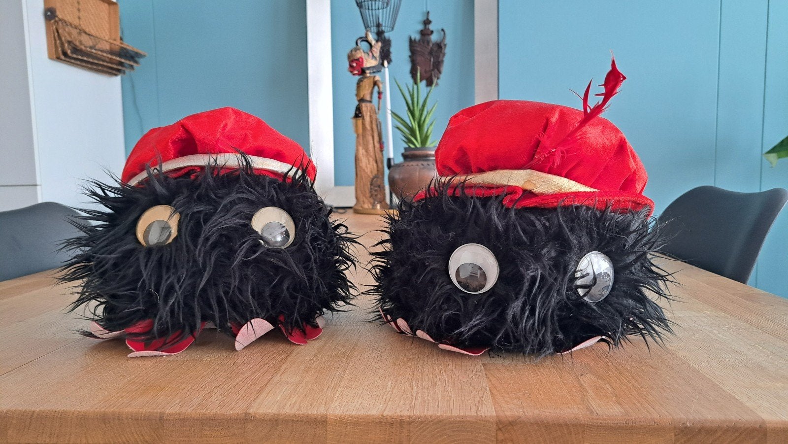 Grote Zwarte Pieten Wuppies - Set van 2, Gebruikt, Overige karakters, Overige typen, Zwart