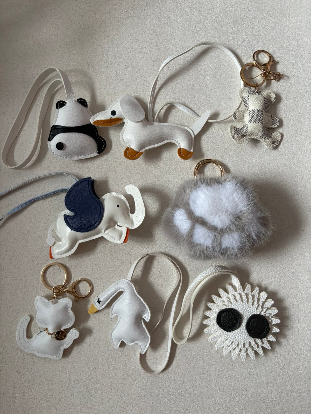 8 Leuke Tasbedels / Sleutelhangers - Diverse Dieren, Verzenden, Zo goed als nieuw, Dier of Natuur