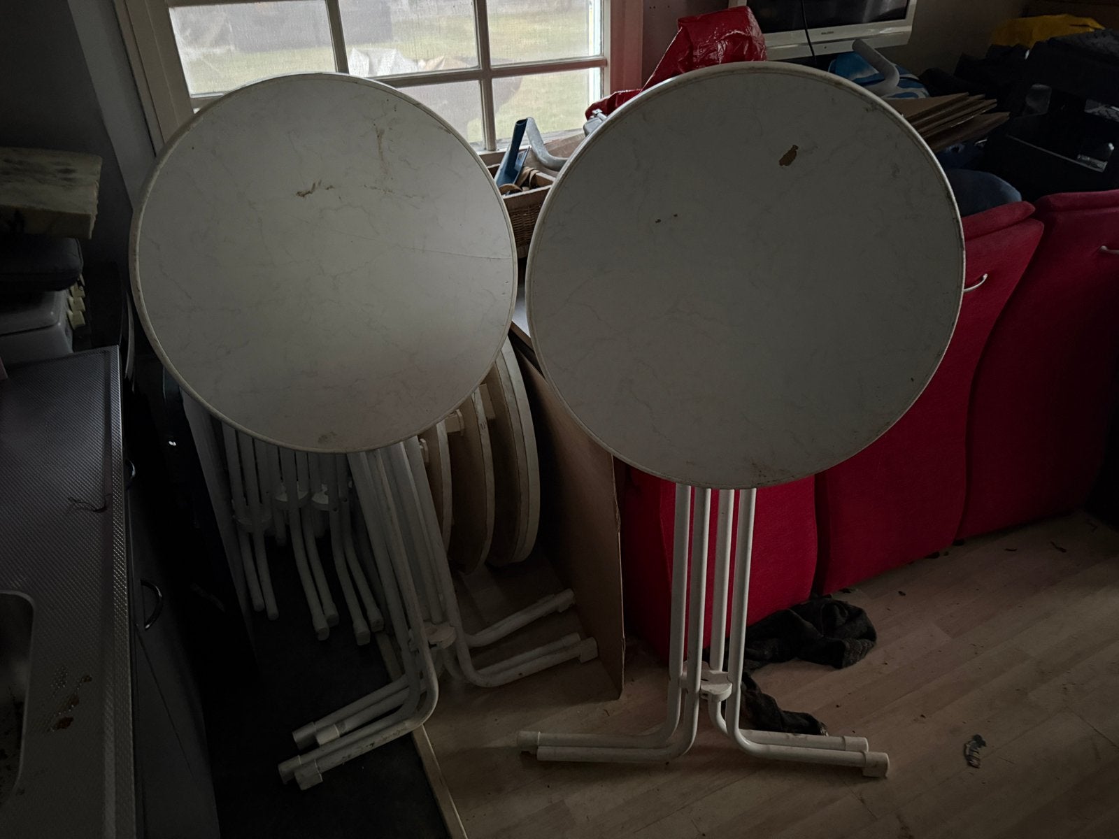 6 statafels   80 rond, Ophalen of Verzenden, Zo goed als nieuw