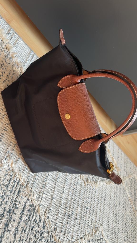 Longchamp Le Pliage Handtas Zwart, Ophalen of Verzenden, Zo goed als nieuw, Zwart, Handtas