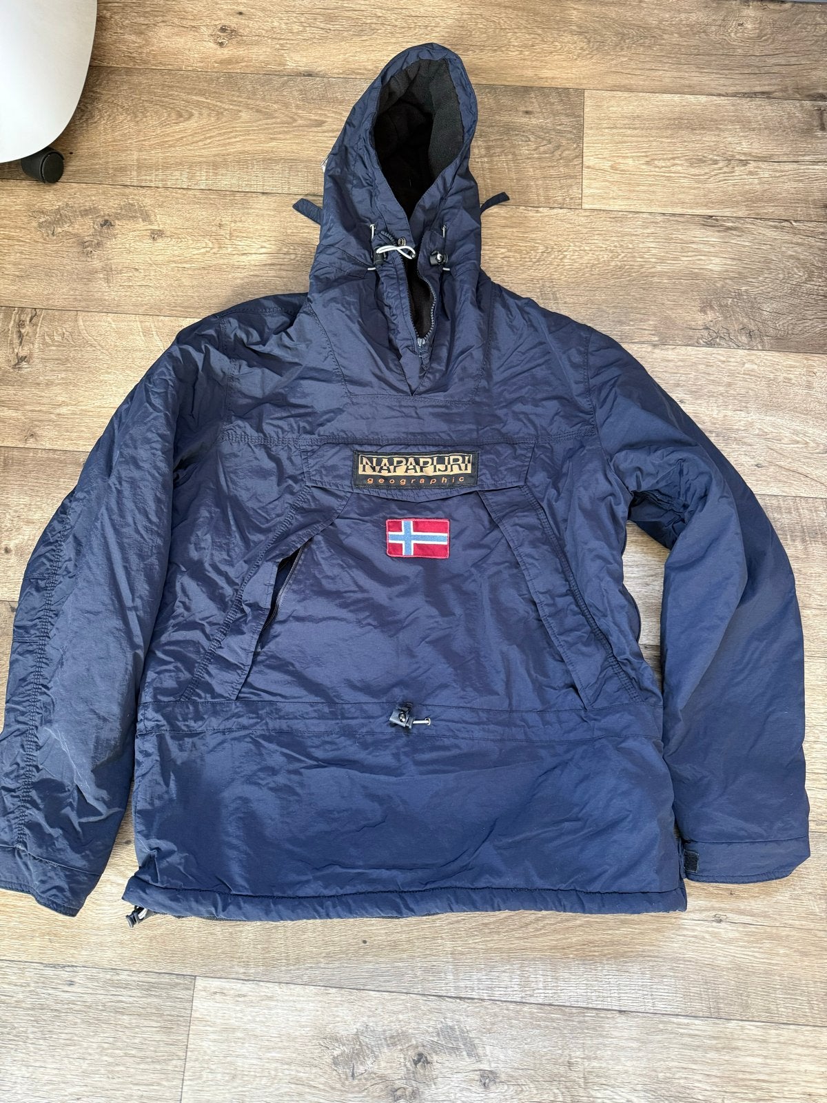 Napapijri Winterjas - Maat 3XL (valt als XXL), Ophalen of Verzenden, Zo goed als nieuw, Overige maten, Blauw