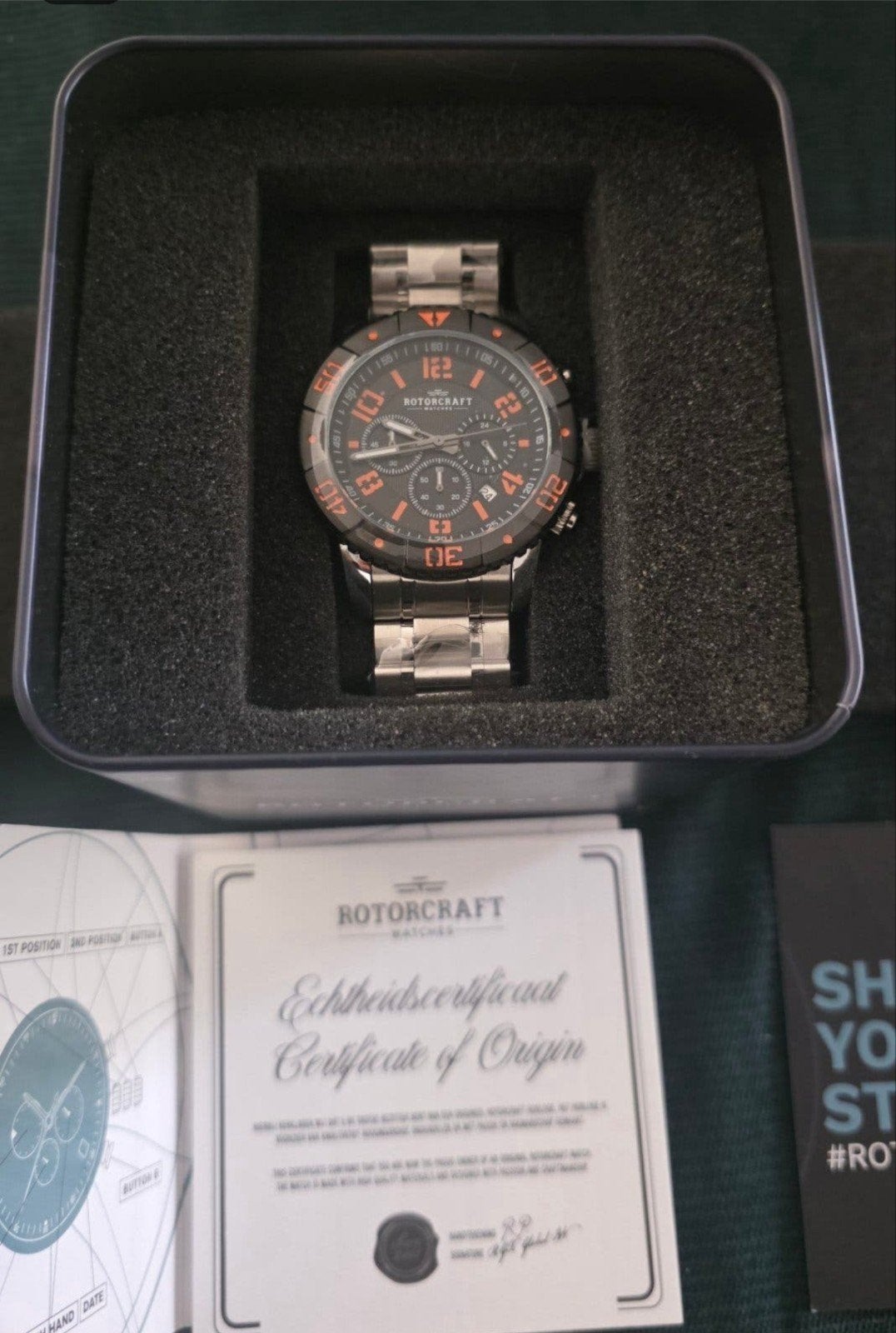 Rotorcraft Blade RC3303 Chrono Herenhorloge - Nieuw in doos, Sieraden, Tassen en Uiterlijk, Overige merken, Staal, Staal, Polshorloge