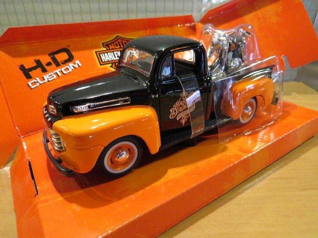Ford F-1 pickup + Harley Davidson FLH Duo Glide 1:24 32180, Maisto, May Cheong Group France S.A.S., Nieuw, Ophalen of Verzenden