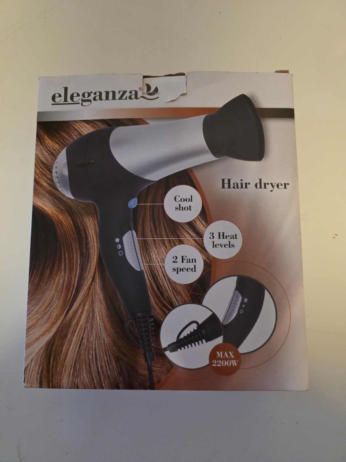 Eleganza haardroger, Ophalen of Verzenden, Gebruikt, Föhn of Haardroger
