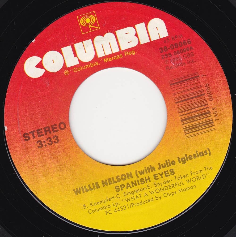 Willie Nelson - Spanish Eyes 7", Cd's en Dvd's, Vinyl Singles, 7 inch, Single, Ophalen of Verzenden, Zo goed als nieuw