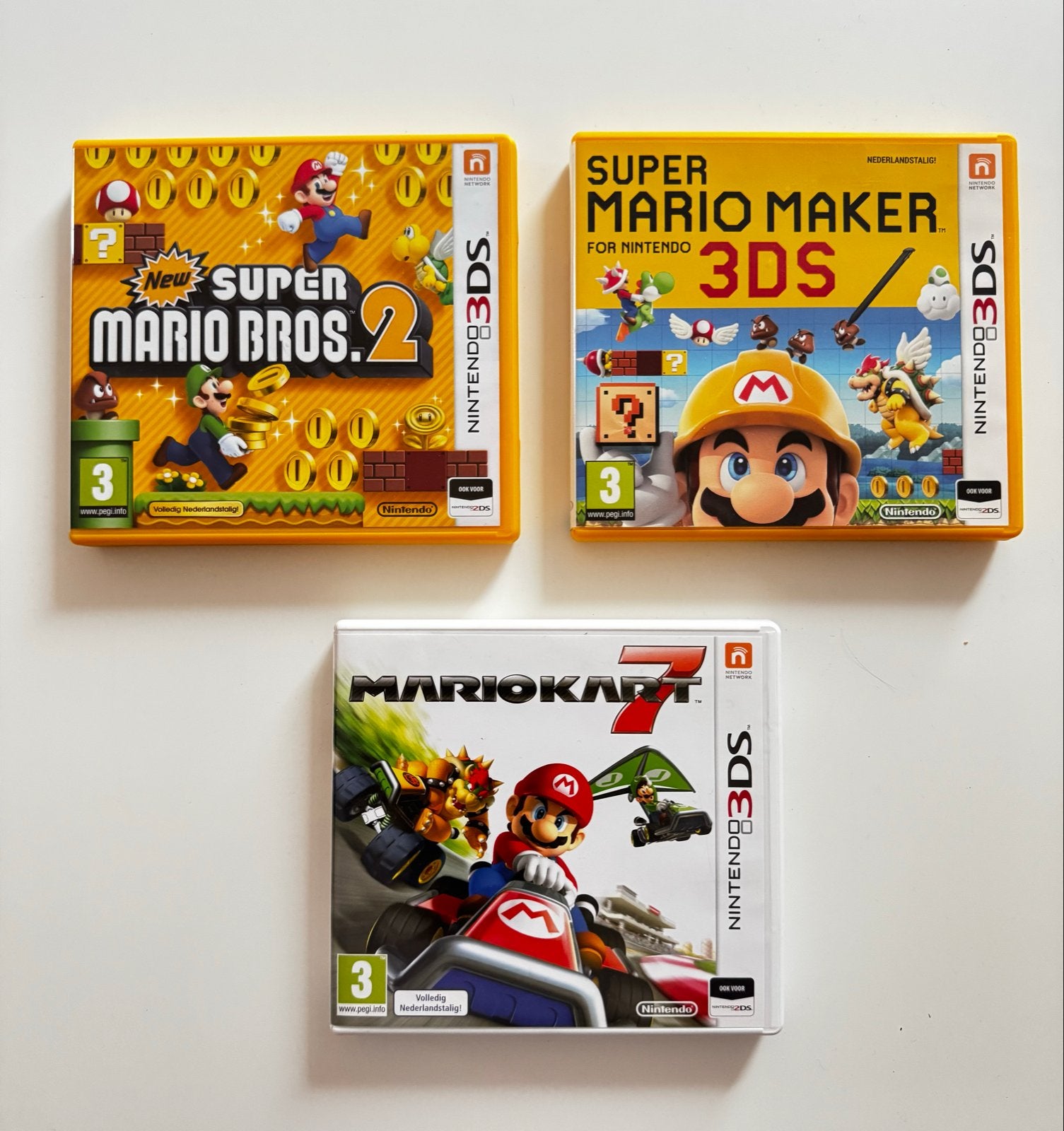 Nintendo 3DS Mario spellen – 3 stuks, Spelcomputers en Games, Games | Nintendo 2DS en 3DS, Online, 1 speler, Ophalen of Verzenden