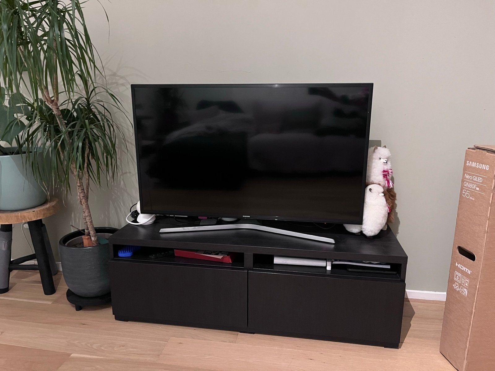 IKEA Besta TV-meubel, zwart, gebruikt, Ophalen, Gebruikt, 100 tot 150 cm, Minder dan 100 cm