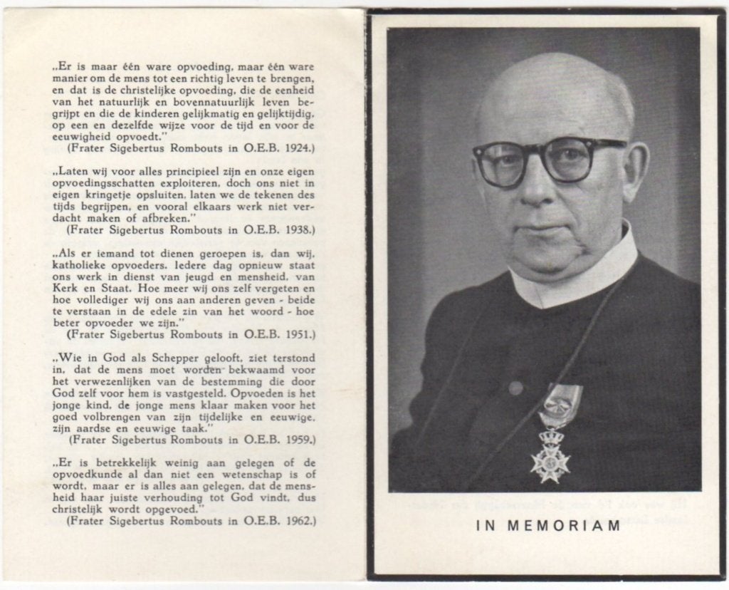 frater Godefridus Rombouts 1883 Bergeijk + 1962 Tilburg, 79, Ophalen of Verzenden