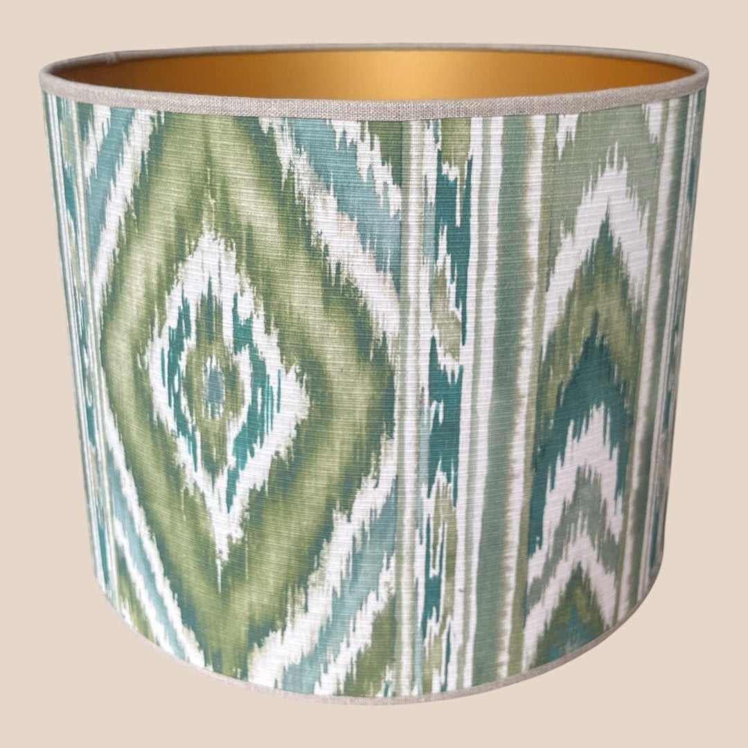 Lampenkap groen/grijsblauw/beige, Huis en Inrichting, 25 tot 50 cm, Rond, Nieuw, Ophalen of Verzenden