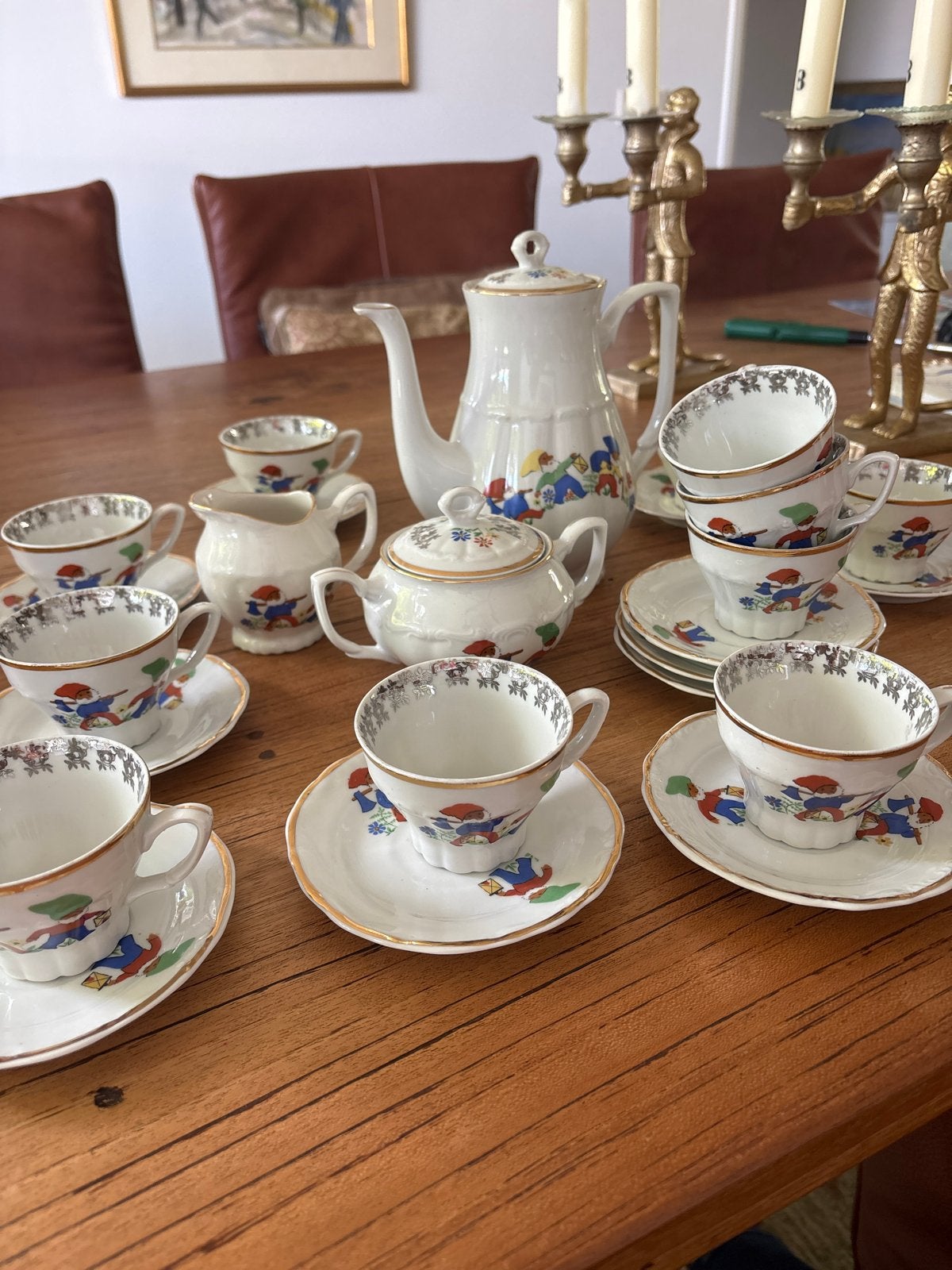 Vintage Bogucice Porseleinen kinderservies kabouter, Ophalen of Verzenden