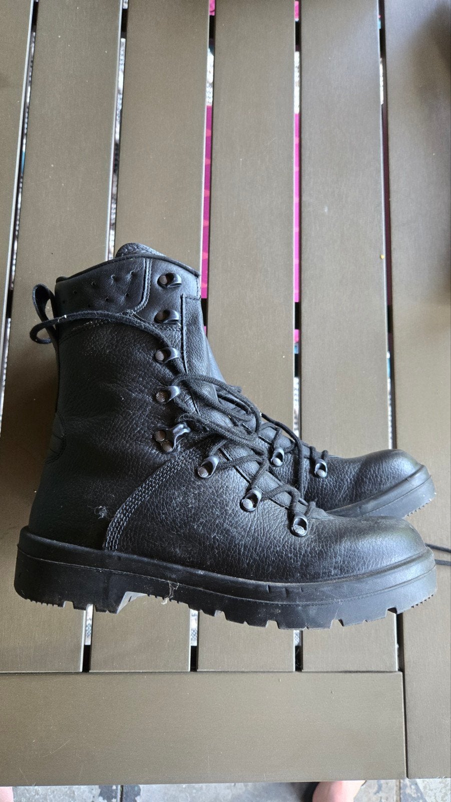 Zwarte leren wandelschoenen - Maat 42, Kleding | Heren, Schoenen, Onbekend, Zwart, Boots, Ophalen of Verzenden