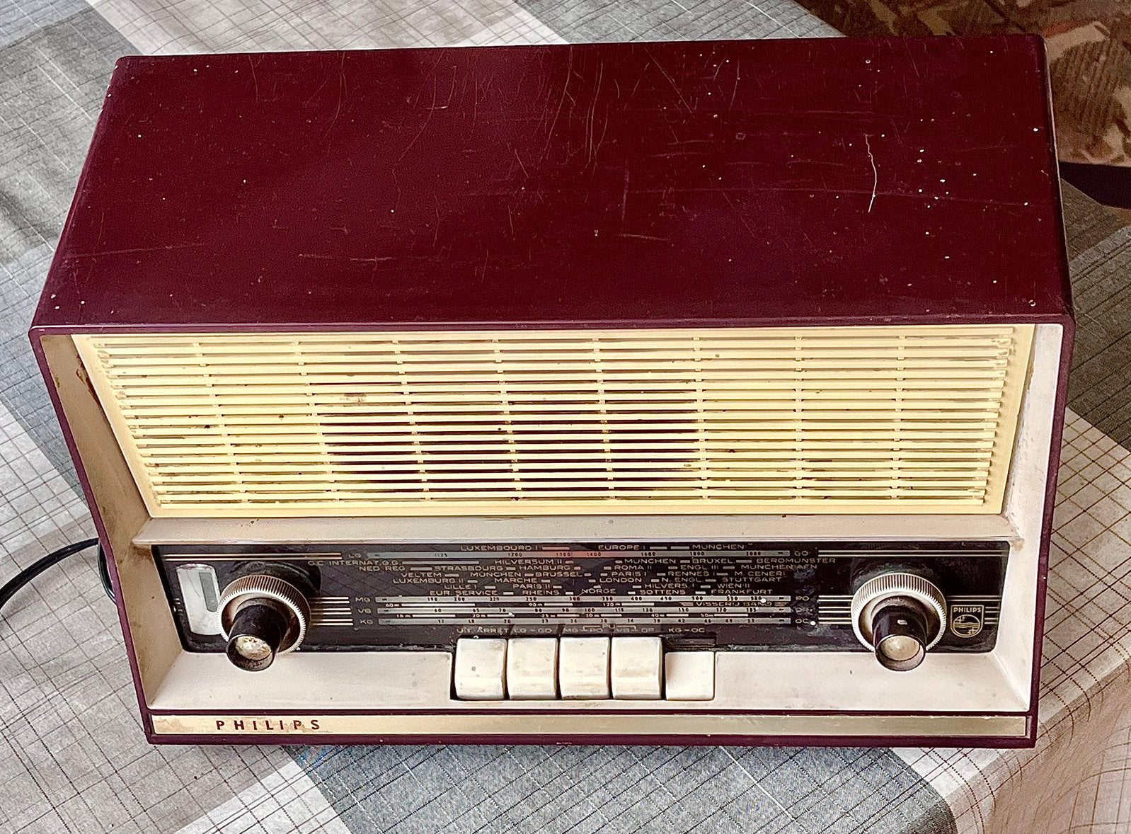 vintage Philips radio uit de jaren '50/'60,, Ophalen of Verzenden