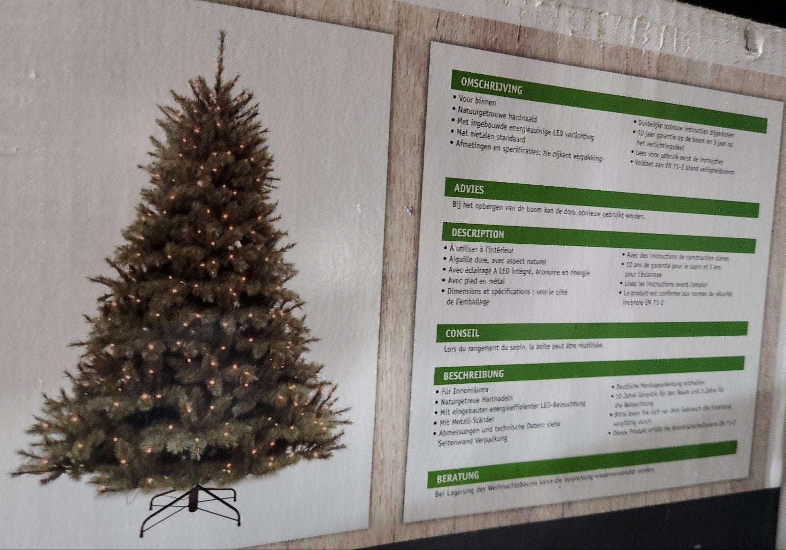 kerstboom met verlichting, Ophalen, Zo goed als nieuw