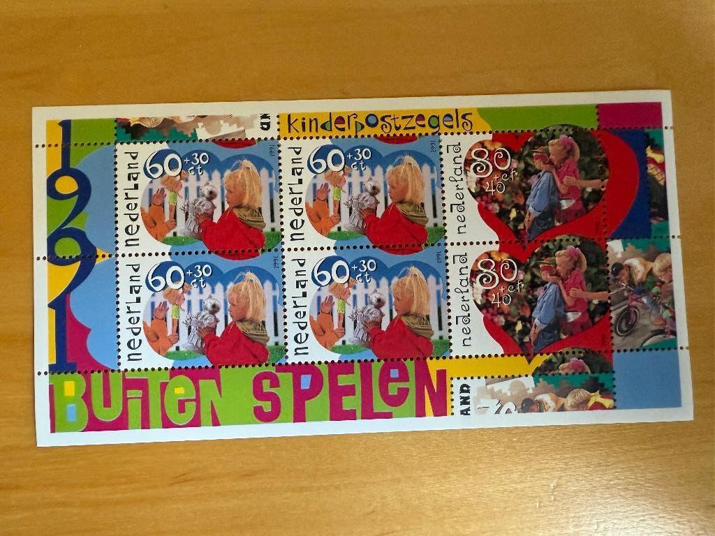 Kinderpostzegels 1991 buiten spelen nvph 1486, Ophalen of Verzenden, Na 1940, Postfris