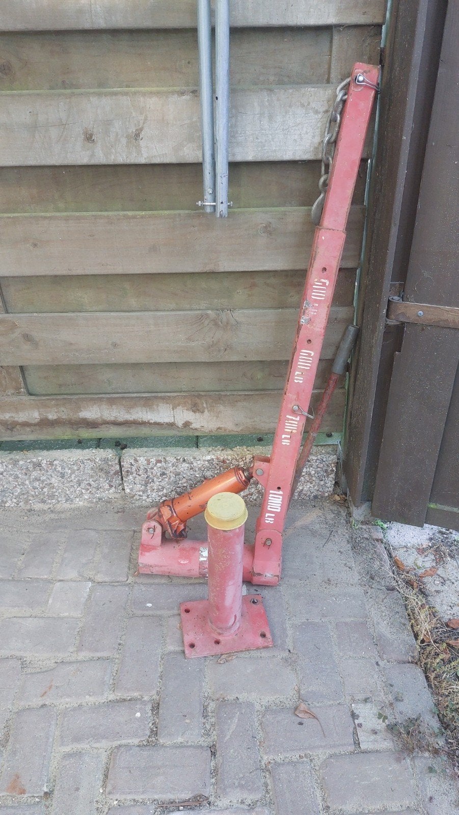 Hydraulische aanhanger takellift, Doe-het-zelf en Verbouw, Lieren en Takels, Ophalen of Verzenden, Gebruikt, Handmatig