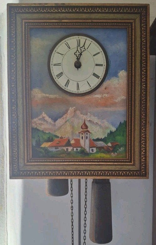 Antieke schwarzwalder klok, Ophalen