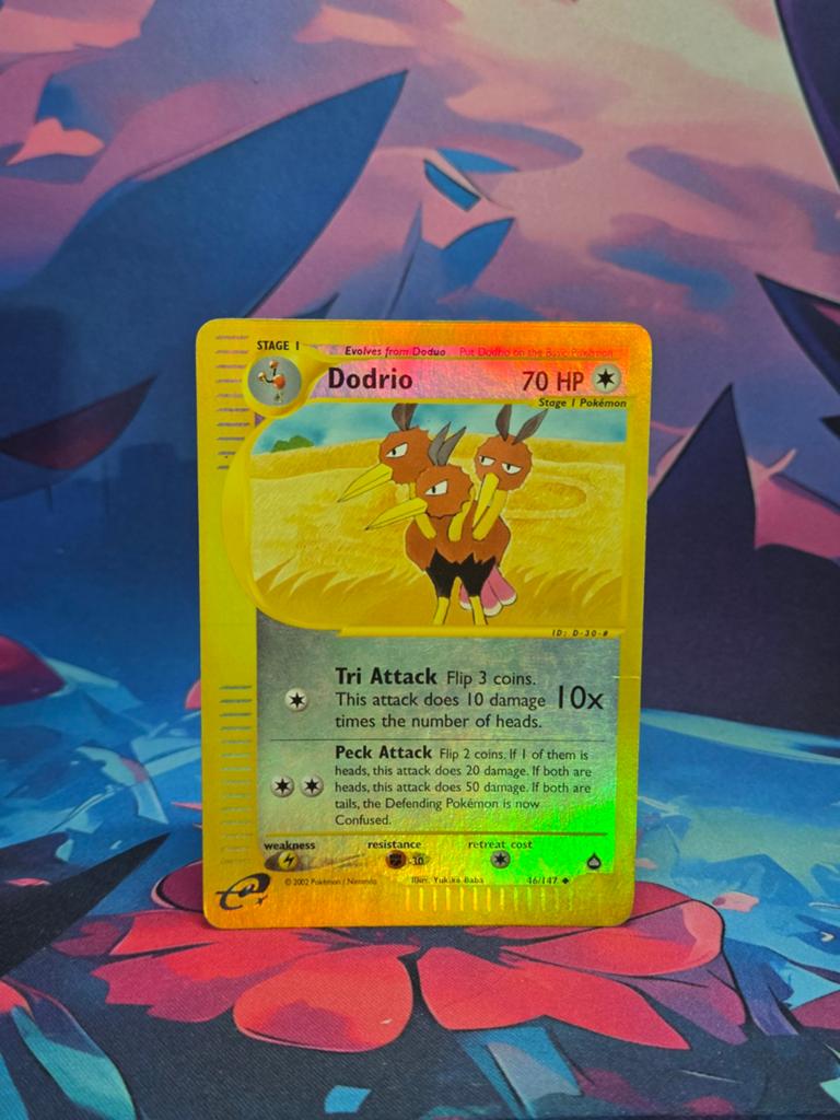 Dodrio 16/147 Reverse Holo Aquapolis Pokémon Kaart, Ophalen of Verzenden, Zo goed als nieuw, Losse kaart, Foil