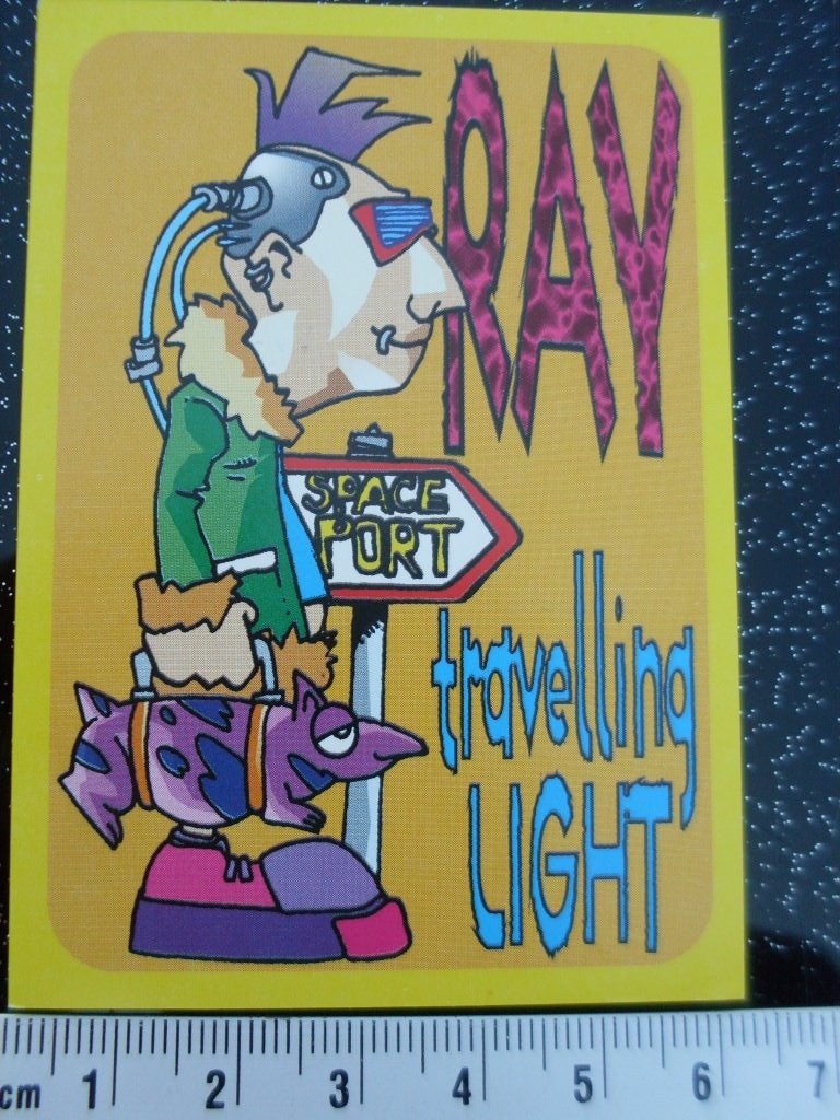 panini sticker ray travelling light space port alien humor, Verzamelen, Verzenden, Zo goed als nieuw, Overige typen