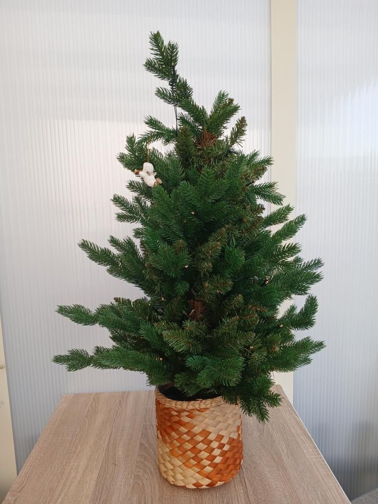 Kunst kerstboom 100cm met ingebouwde verlichting, Ophalen, Zo goed als nieuw
