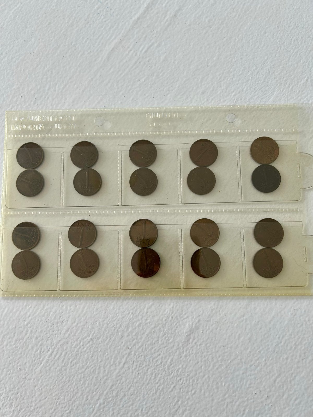 Muntalbum met diverse oude munten, Ophalen of Verzenden