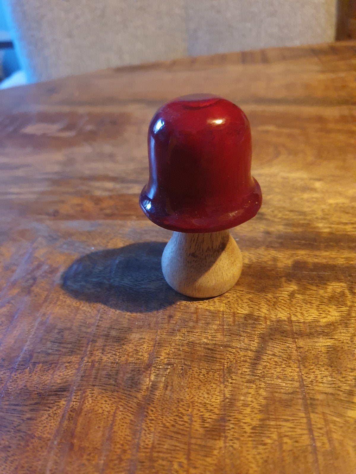 Decoratieve houten paddenstoel, Ophalen of Verzenden