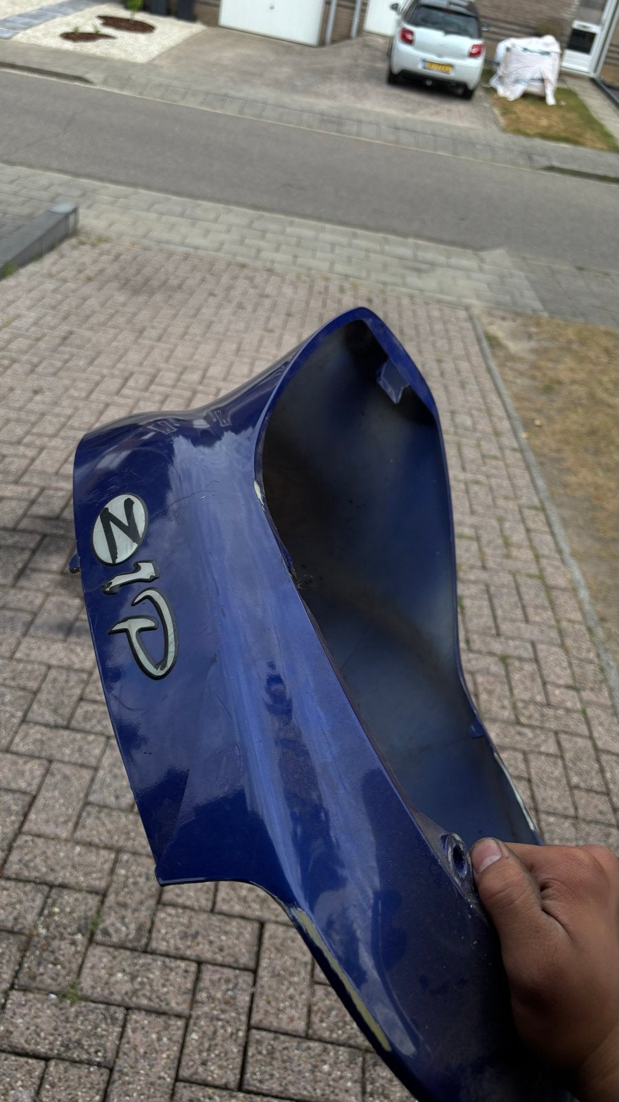 Piaggio type 1/2/3 achterkap blauw, Fietsen en Brommers, Ophalen of Verzenden, Gebruikt, Kap, Piaggio