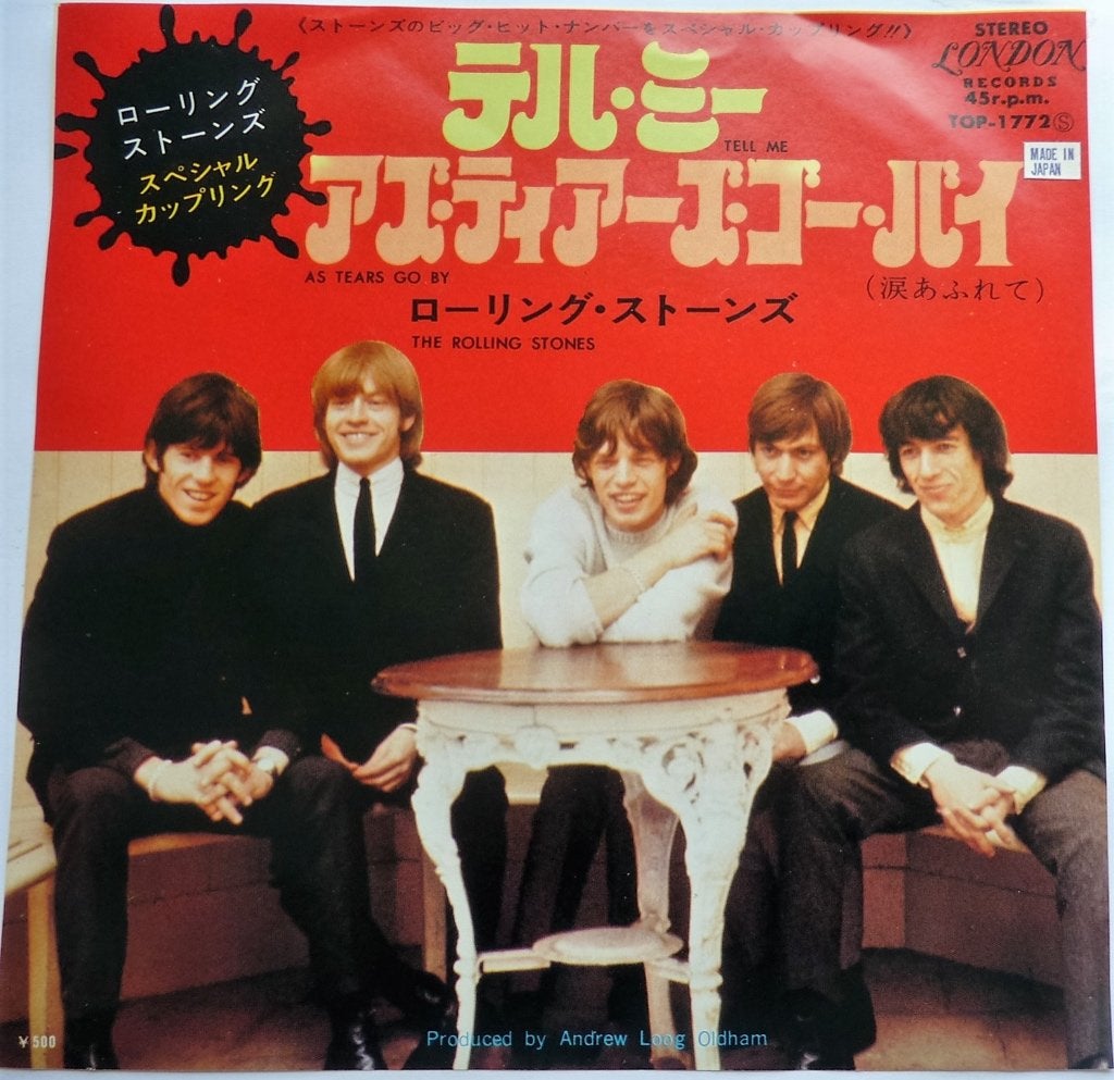 AJ1 rolling stones Tell me Japan73 €30, Fotohoes, 7 inch, Ophalen of Verzenden, Zo goed als nieuw