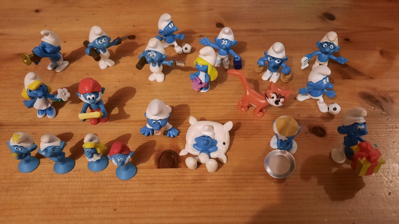 Grote verzameling Smurfen beeldjes, Ophalen, Gebruikt, Verschillende Smurfen, Poppetje, Figuurtje of Knuffel