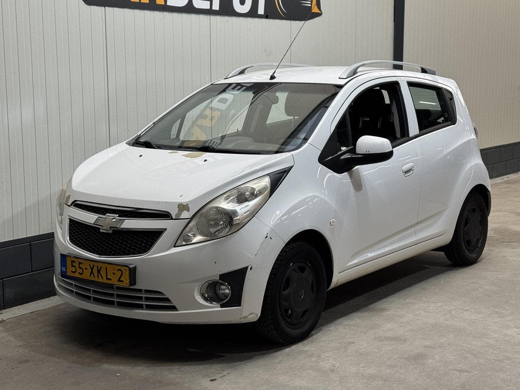 Chevrolet Spark 1.0 16V LS Bi-Fuel 4 deurs Airco, Euro 5, Stof, 4 cilinders, Wit