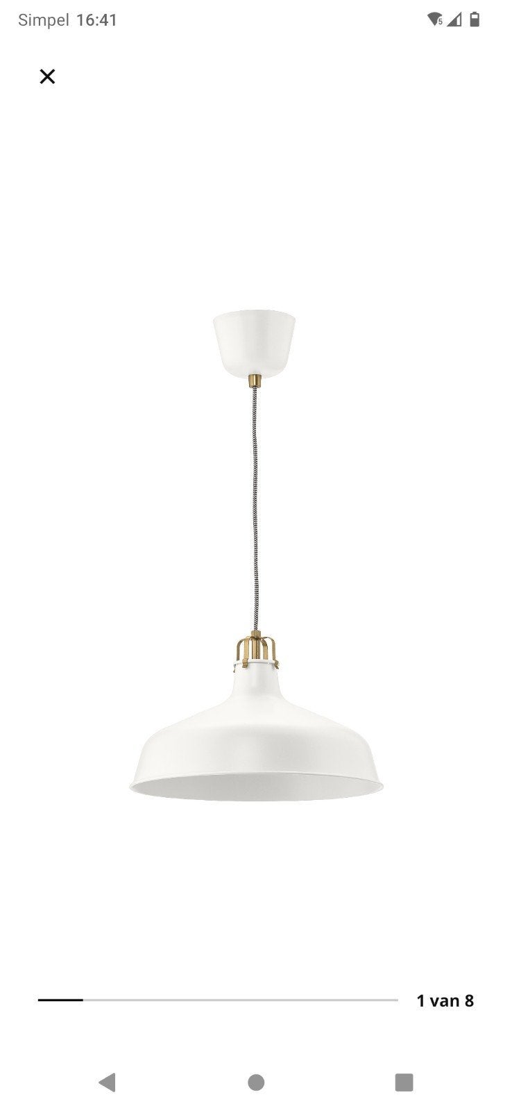 IKEA ranarp, witte hanglamp x2, Ophalen