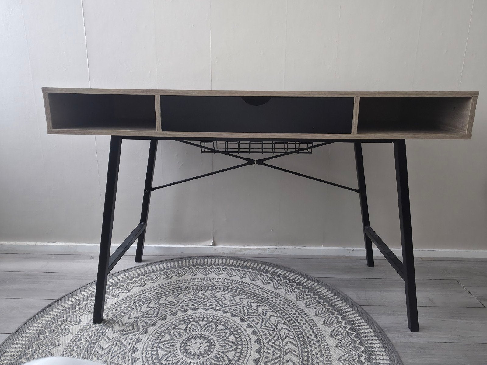 JYSK ABBETVED Bureau, Ophalen, Zwart, Gebruikt, 120 cm