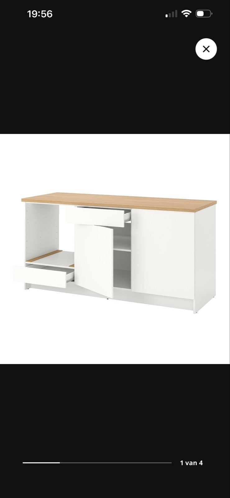 IKEA Metod Keukenonderkast met lades en deuren, Ophalen, Gebruikt, Wit, 150 tot 200 cm