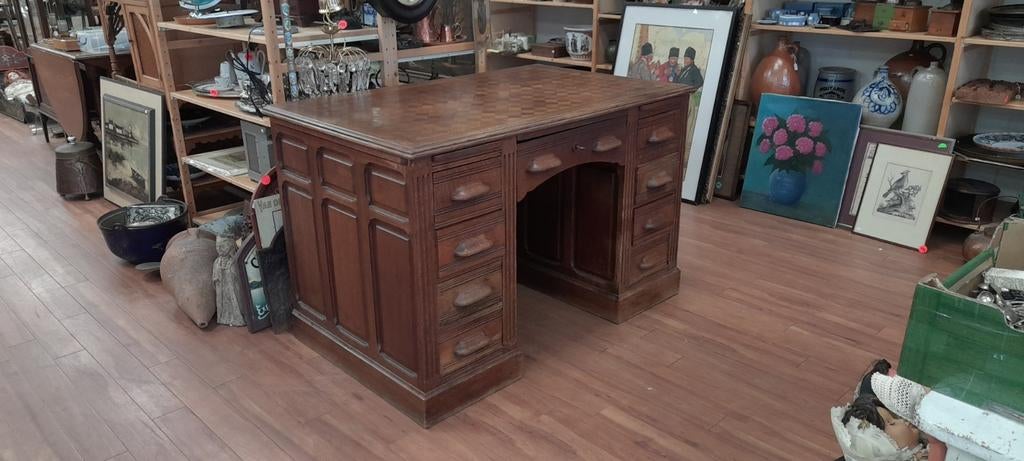 Oud eiken  bureau - buro, Ophalen