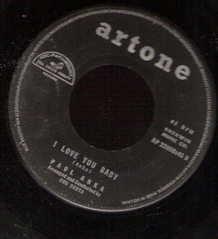 Paul Anka - Tell Me That You Love Me & I Love You Baby -1957, Ophalen, Gebruikt, Pop